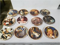 12 Norman Rockwell Plates