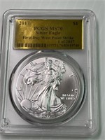 2017 PCGS MS 70 Silver Eagle First West Point!