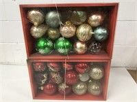 2 Boxes Mixed Glass Ornaments