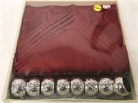 Damask Microfibre Tablecloth Set
