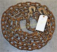 16' Steel Link Chain w/ Hooks