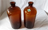 Pair of Large Apothecary Style Bottles