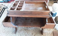 Neat Vintage Side Table - with lift off tray