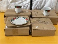 Christmas Cups and Saucers, 12