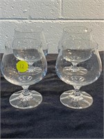 4 CRYSTAL BRANDY GLASSES