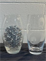 2 VASES - ONE IS SEAGULL PEWTER
