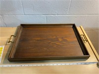 ANTIQUE WOODEN SERVING TRAY
