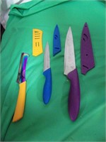 3 Kitchen Knives with Sheaths