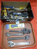 Tool Lot: Adjustable Wrenches/Pipe Wrench and...
