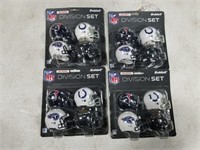 4 packs of mini football helmets
