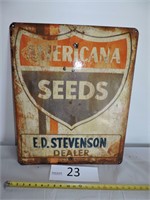 Americana Seeds Metal Sign