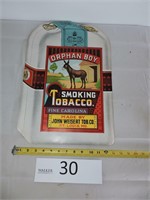 Orphan Boy Smoking Tobacco Paper Sign