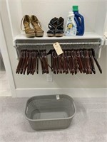 WOOD HANGERS, SHOES & LAUNDRY ITEMS