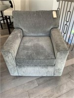 GREY UPHOLSTERED CHAIR