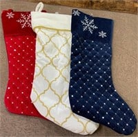 3 Elegant Christmas Stockings