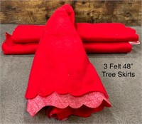 Three 48" Christmas Tree Skirts