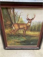 Oil On Canvas - Deer Painting