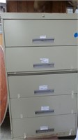 5 Drawer Lateral File Cabinet, No Key