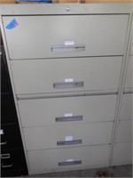 5 Drawer Lateral File Cabinet, No Key