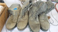 (2) Pair Military Boots Size 10.5 Reg