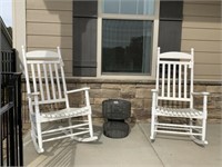ROCKING CHAIRS W/ACCENT TABLE