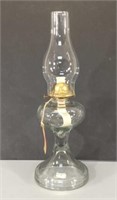 Glass Pedestal Oil Lamp -Works