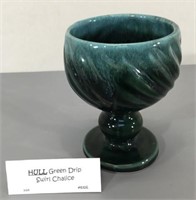 Hull Pottery Green Drip Glazed Chalice