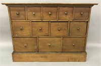 EARLY GRAIN PAINTED APOTHECARY CHEST