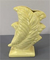 Vintage Pottery Vase -Yellow Leaves