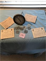 Weston Thermometer, War Ration Books &