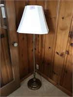 Brass Floor Lamp w/Newer Shade