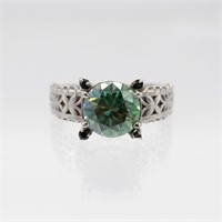 Lab Created 3.80ct Mint Green Diamond Ring