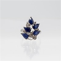 Certified Natural 2ct Blue Sapphire Ring