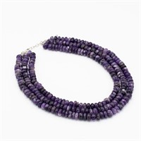 Beautiful 1278.5cttw Amethyst 3 Strand Necklace