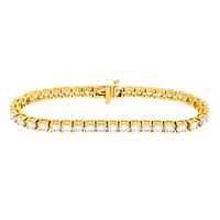 14KT Yellow Gold 10.00ctw Diamond Tennis Bracelet