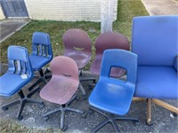 5 - Plastic Roll Around  Chairs & Office Chair