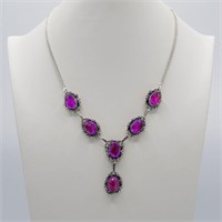 Dazzling 61.7 Ct Azotic Pink Topaz Necklace
