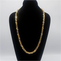 Huge 85.3 Gram 14 Kt Gold Plated Rope Chain