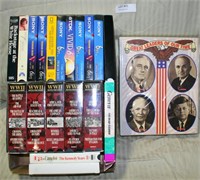 FLAT BOX OF WAR TAPES & PRESIDENT AUDIO CASSETTES