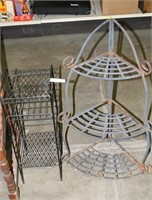 2 WROUGHT IRON STYLE PLANT STANDS