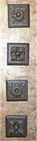 Four Bronze Toned Wall Plaques