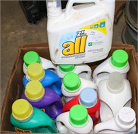 12 JUGS OF LAUNDRY DETERGENT - SOME FULL