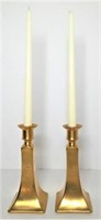 B & Co. Healey Gold Ceramic Candlestick