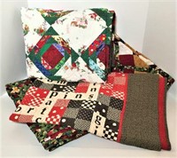 Three Christmas Themed Quilts