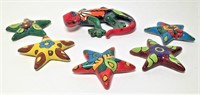 Hand Painted Ceramic Mexican Stars