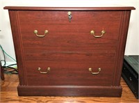 Two Drawer Cherry Lateral Filing Cabinet