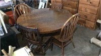 Wooden dining table / 4 chairs / 48 inches wide