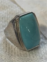 Sterling Silver Ring w/ Turquoise Sz 6