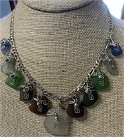 Sterling Silver Necklace w/ Sea Glass