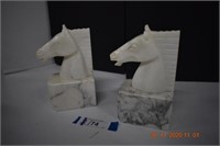 Pair of Stone Horsehead Bookends